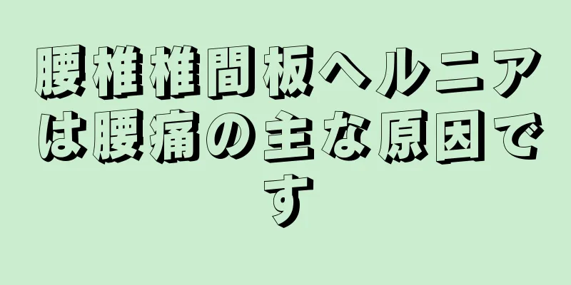 腰椎椎間板ヘルニアは腰痛の主な原因です