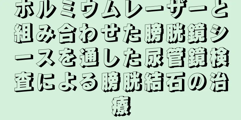 ホルミウムレーザーと組み合わせた膀胱鏡シースを通した尿管鏡検査による膀胱結石の治療