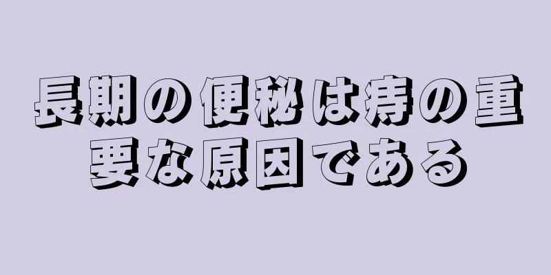 長期の便秘は痔の重要な原因である