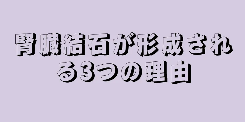 腎臓結石が形成される3つの理由