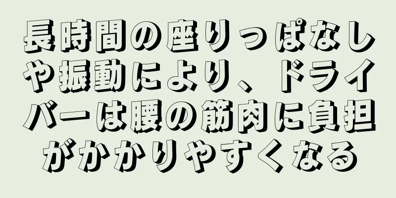長時間の座りっぱなしや振動により、ドライバーは腰の筋肉に負担がかかりやすくなる