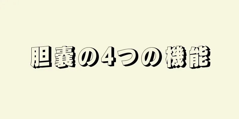 胆嚢の4つの機能