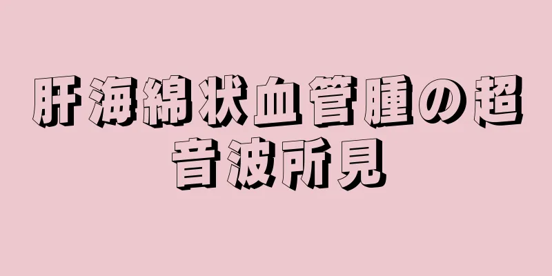 肝海綿状血管腫の超音波所見
