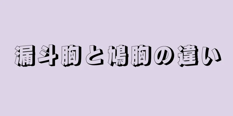 漏斗胸と鳩胸の違い
