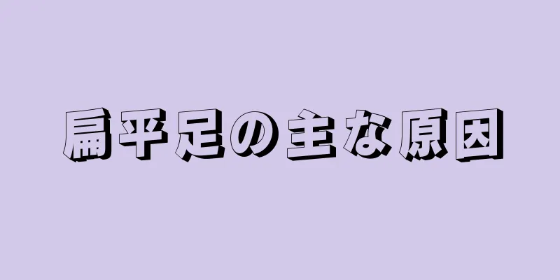 扁平足の主な原因