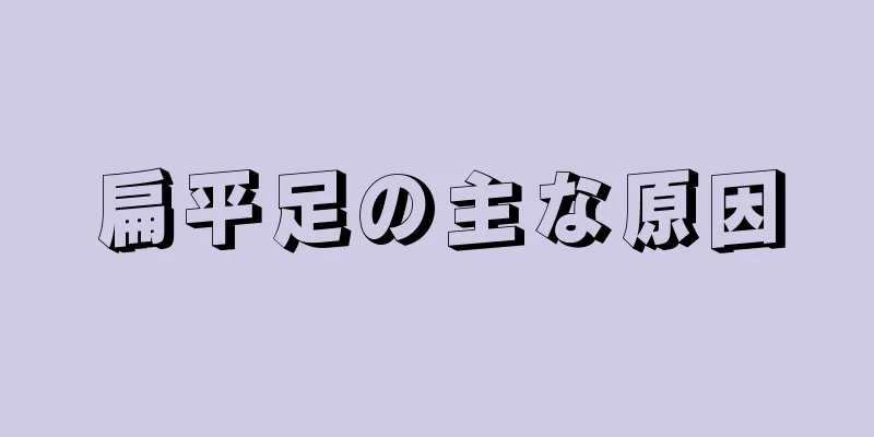 扁平足の主な原因