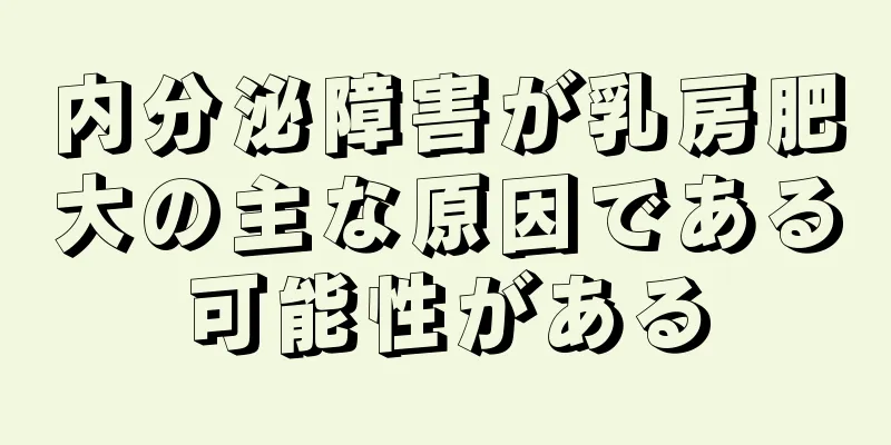 内分泌障害が乳房肥大の主な原因である可能性がある