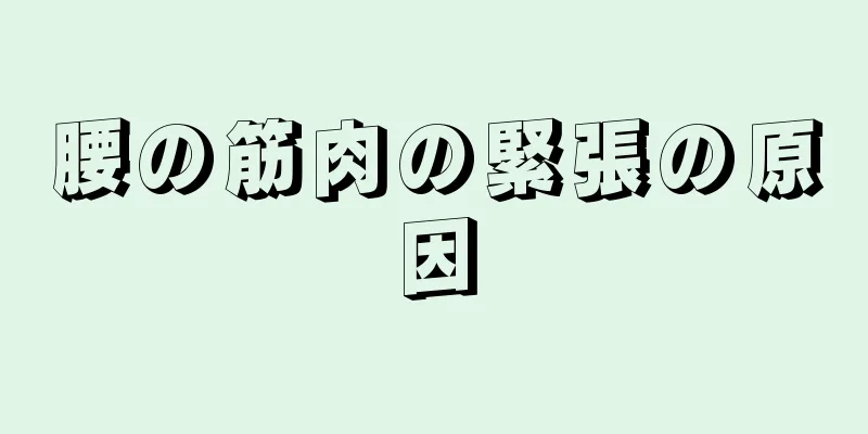 腰の筋肉の緊張の原因