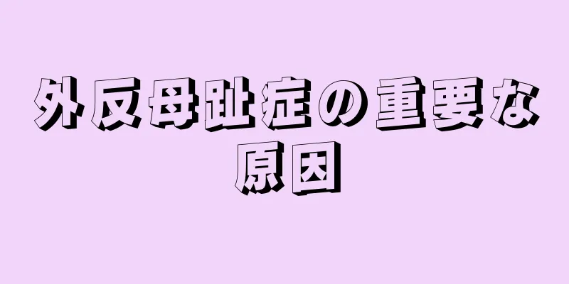 外反母趾症の重要な原因