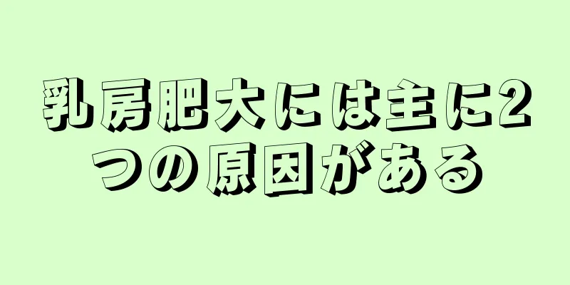 乳房肥大には主に2つの原因がある