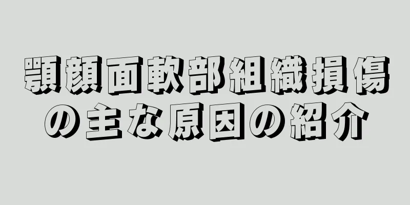 顎顔面軟部組織損傷の主な原因の紹介