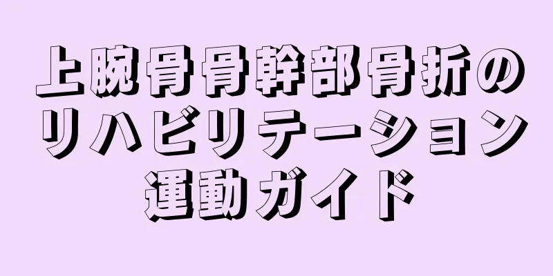 上腕骨骨幹部骨折のリハビリテーション運動ガイド