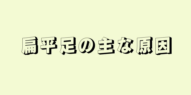 扁平足の主な原因