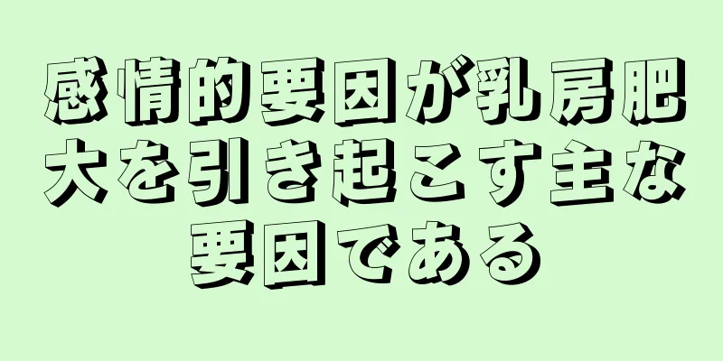 感情的要因が乳房肥大を引き起こす主な要因である