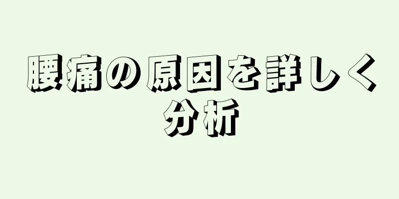 腰痛の原因を詳しく分析