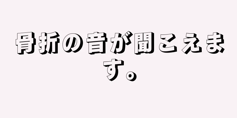 骨折の音が聞こえます。