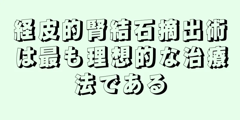 経皮的腎結石摘出術は最も理想的な治療法である