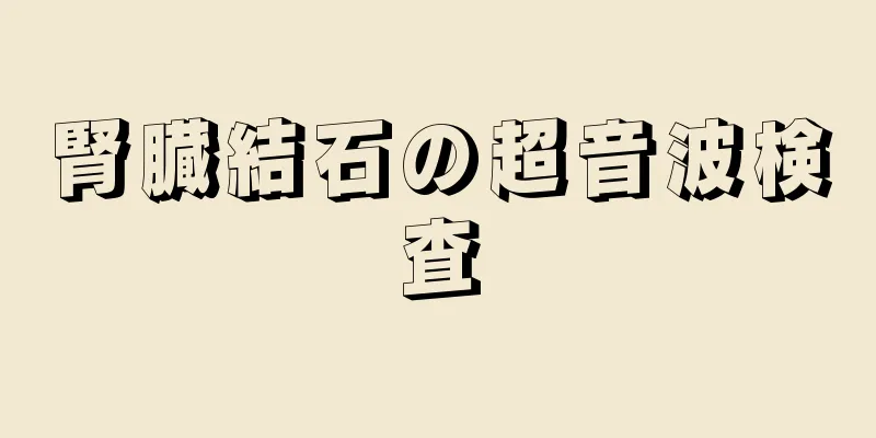 腎臓結石の超音波検査