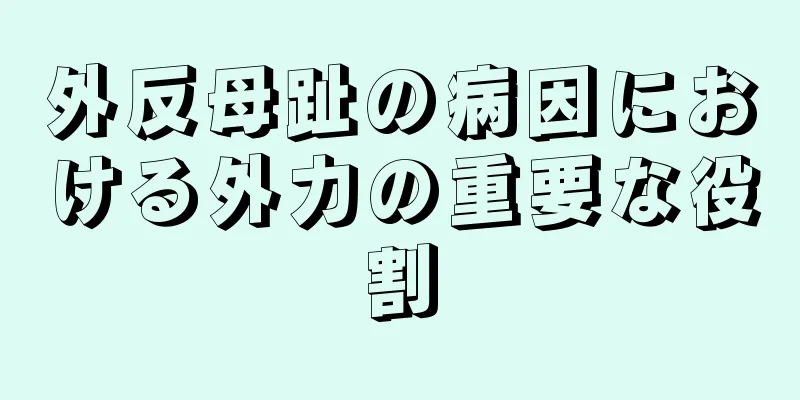 外反母趾の病因における外力の重要な役割