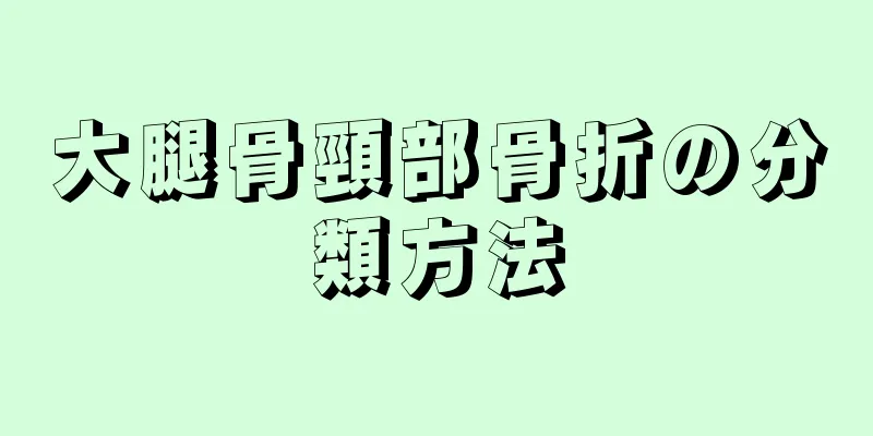 大腿骨頸部骨折の分類方法