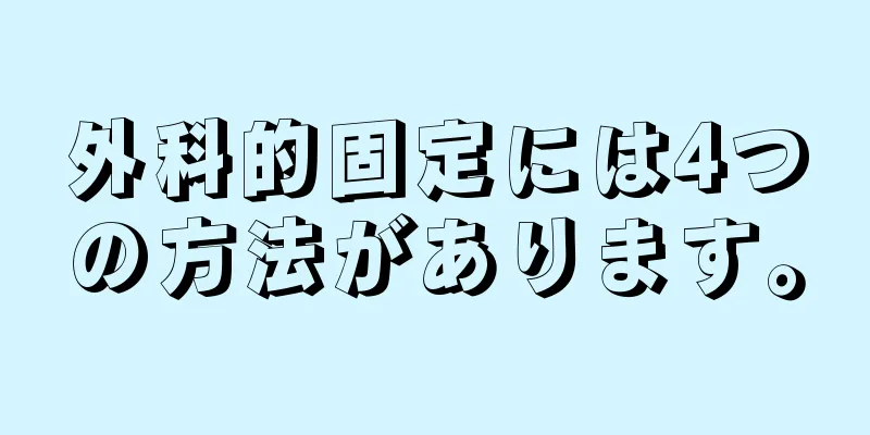 外科的固定には4つの方法があります。