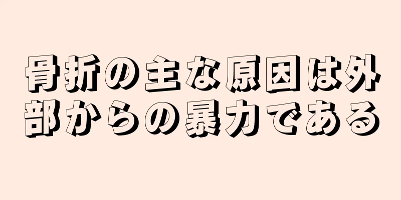 骨折の主な原因は外部からの暴力である