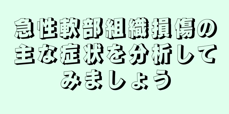 急性軟部組織損傷の主な症状を分析してみましょう