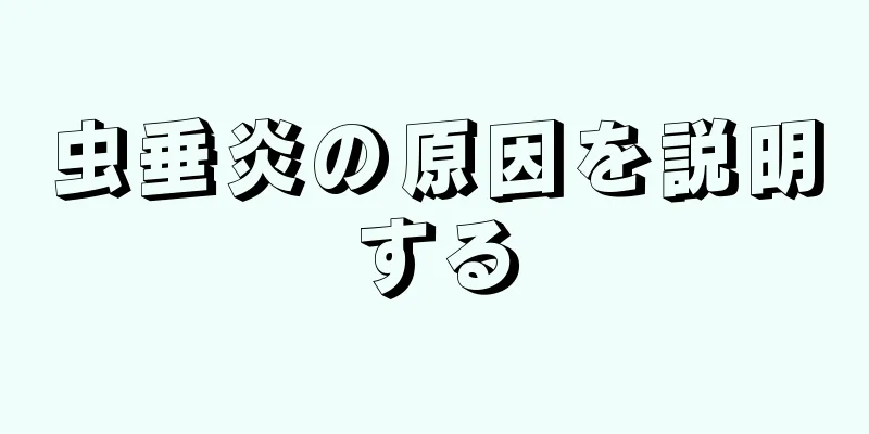 虫垂炎の原因を説明する