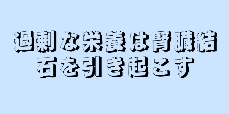 過剰な栄養は腎臓結石を引き起こす