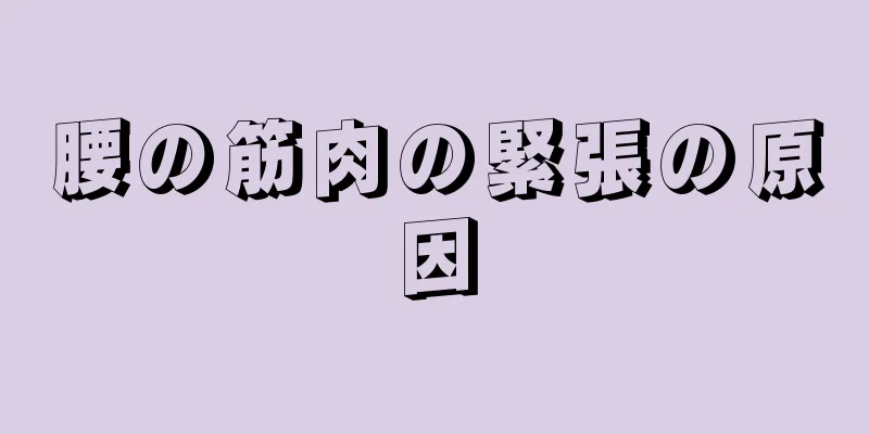 腰の筋肉の緊張の原因