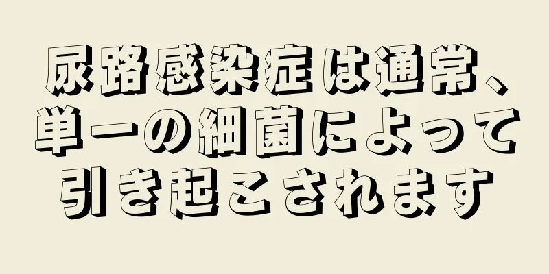 尿路感染症は通常、単一の細菌によって引き起こされます