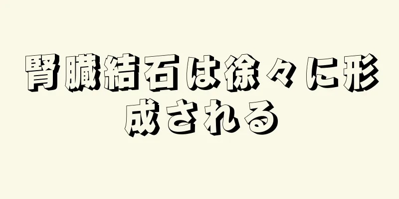 腎臓結石は徐々に形成される