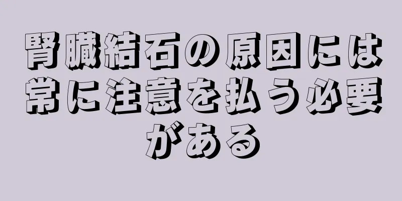 腎臓結石の原因には常に注意を払う必要がある
