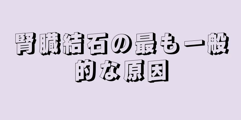 腎臓結石の最も一般的な原因