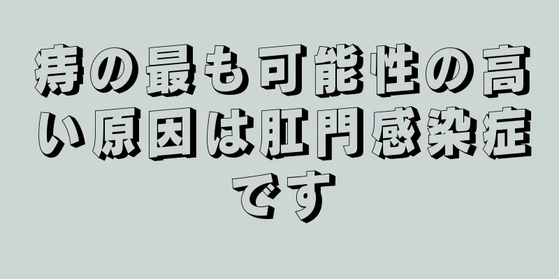 痔の最も可能性の高い原因は肛門感染症です