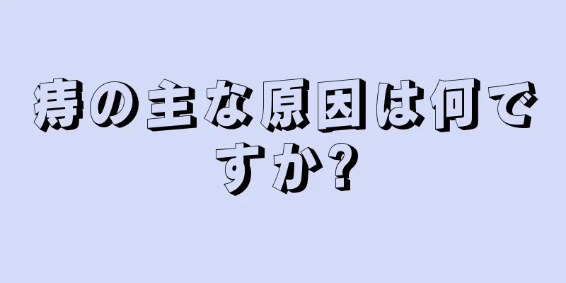 痔の主な原因は何ですか?