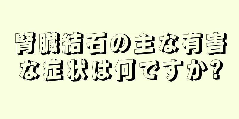腎臓結石の主な有害な症状は何ですか?