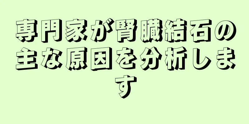 専門家が腎臓結石の主な原因を分析します