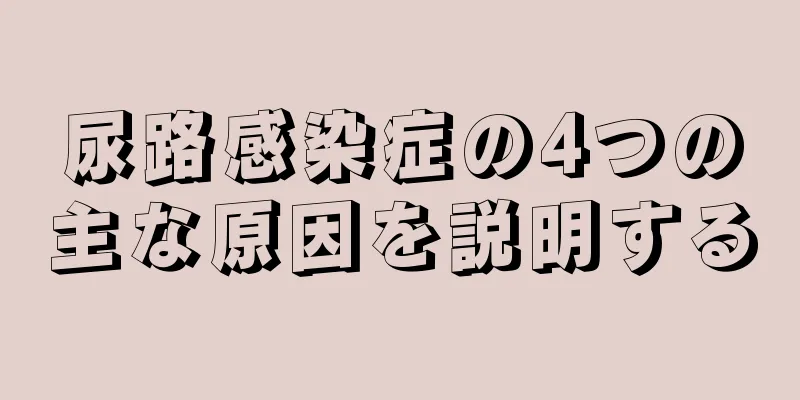 尿路感染症の4つの主な原因を説明する