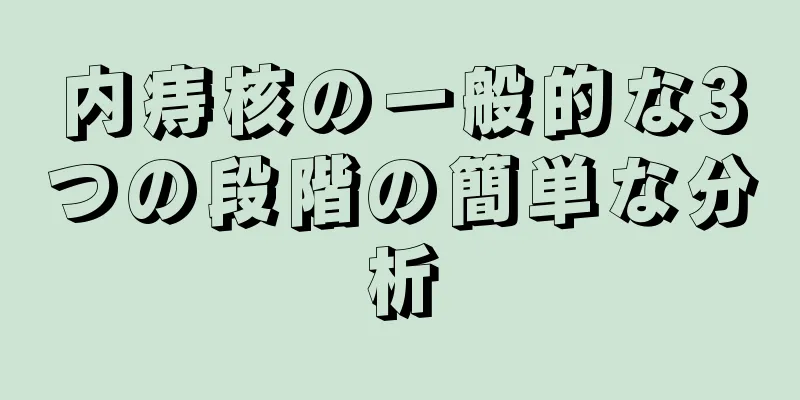 内痔核の一般的な3つの段階の簡単な分析