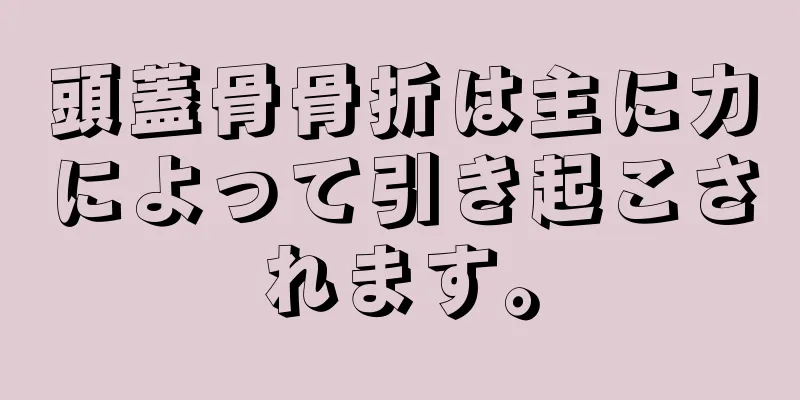 頭蓋骨骨折は主に力によって引き起こされます。