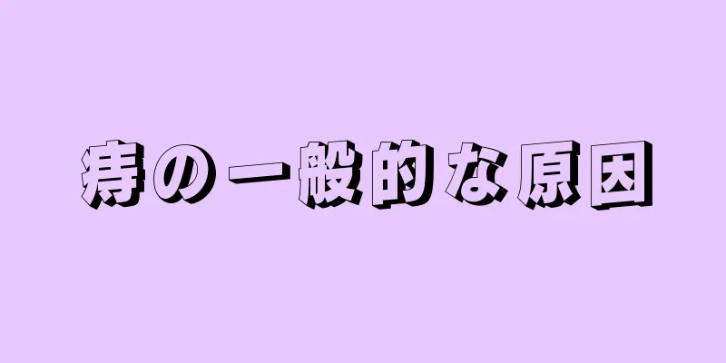 痔の一般的な原因