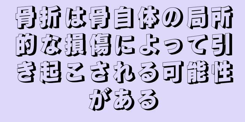 骨折は骨自体の局所的な損傷によって引き起こされる可能性がある