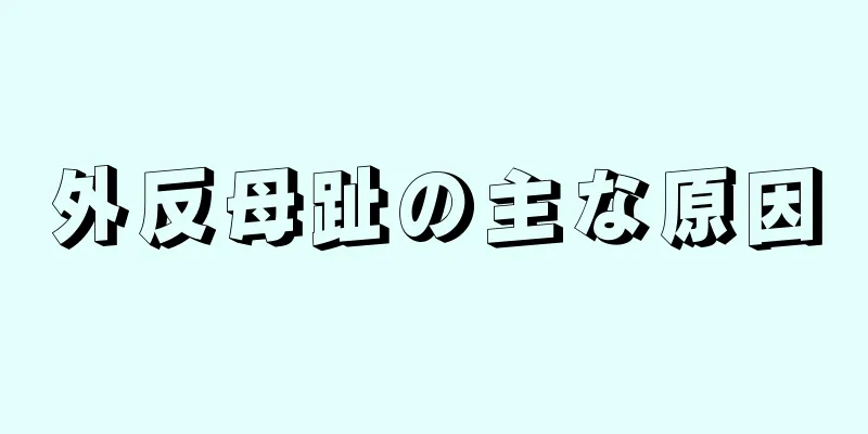 外反母趾の主な原因