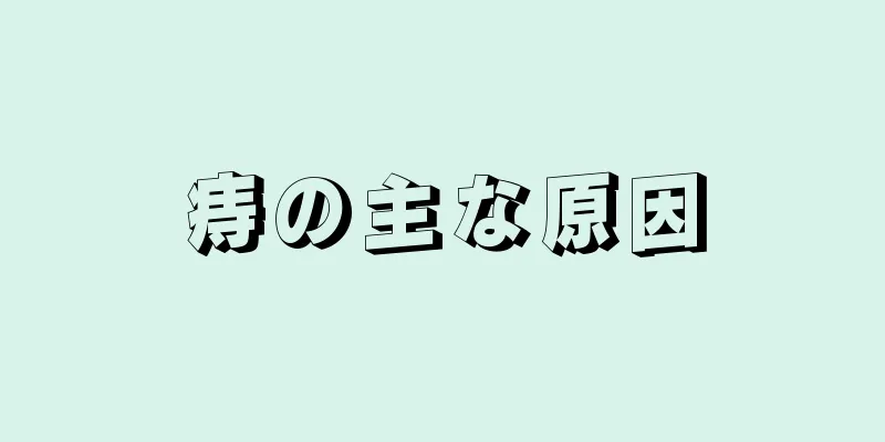 痔の主な原因