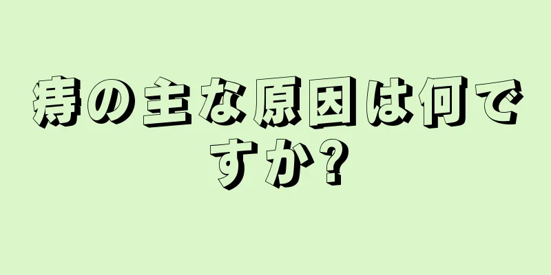 痔の主な原因は何ですか?