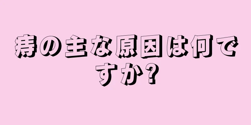 痔の主な原因は何ですか?