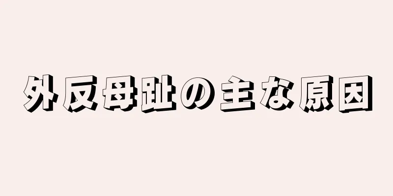 外反母趾の主な原因