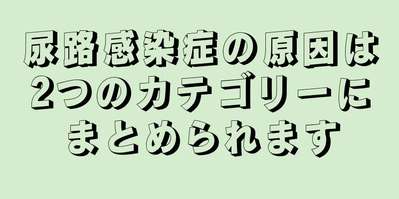 尿路感染症の原因は2つのカテゴリーにまとめられます