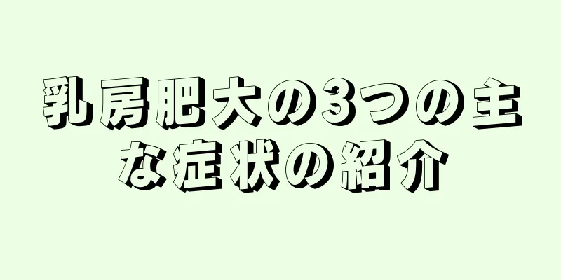 乳房肥大の3つの主な症状の紹介
